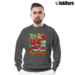 Men’s Mr Krabs Spongebob Squarepants Custom Retro Limited Edition Crewneck Sweatshirt in charcoal | Cozy Fabric, Clean Style
