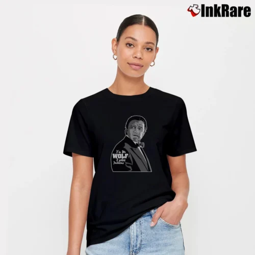 Mr Wolf Pulp Fiction Women’s Tee in black – Effortless Style Women’s Mr Wolf Pulp Fiction T-Shirt in black | Soft, Flattering Fit