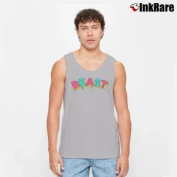 Men’s Mrbeast Chest Logo Influencer Tank Top in sport grey | Breathable, Active-Friendly Design