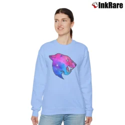 Women’s Mrbeast Full Logo Gift Relaxed Sweatshirt in light blue | Soft, Laid-Back Vibe