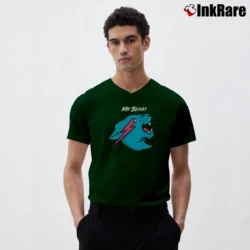 Men’s Mrbeast Logo Youtube V-Neck Tee in forest green | Sharp, Breathable, Everyday Staple