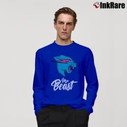 Men’s MrBeast Youth Logo Long-Sleeve Shirt in royal blue | Sleek, Lightweight, Year-Round Wear