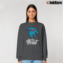 Women’s MrBeast Youth Logo Relaxed Sweatshirt in charcoal | Soft, Laid-Back Vibe