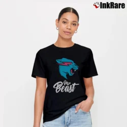 Women’s MrBeast Youth Logo Signature T-Shirt in black | Soft, Flattering Fit