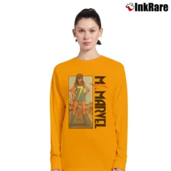Women’s Ms Marvel Stand Comic Superhero Long-Sleeve Top in orange | Sleek, Versatile, All-Season