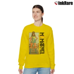 Women’s Ms Marvel Stand Comic Superhero Relaxed Sweatshirt in yellow | Soft, Laid-Back Vibe