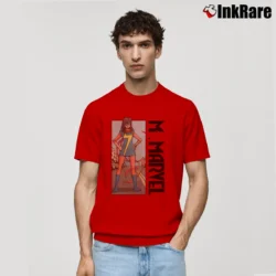 Men’s Ms Marvel Stand Comic Superhero Classic T-Shirt in red | Soft, Breathable Everyday Wear