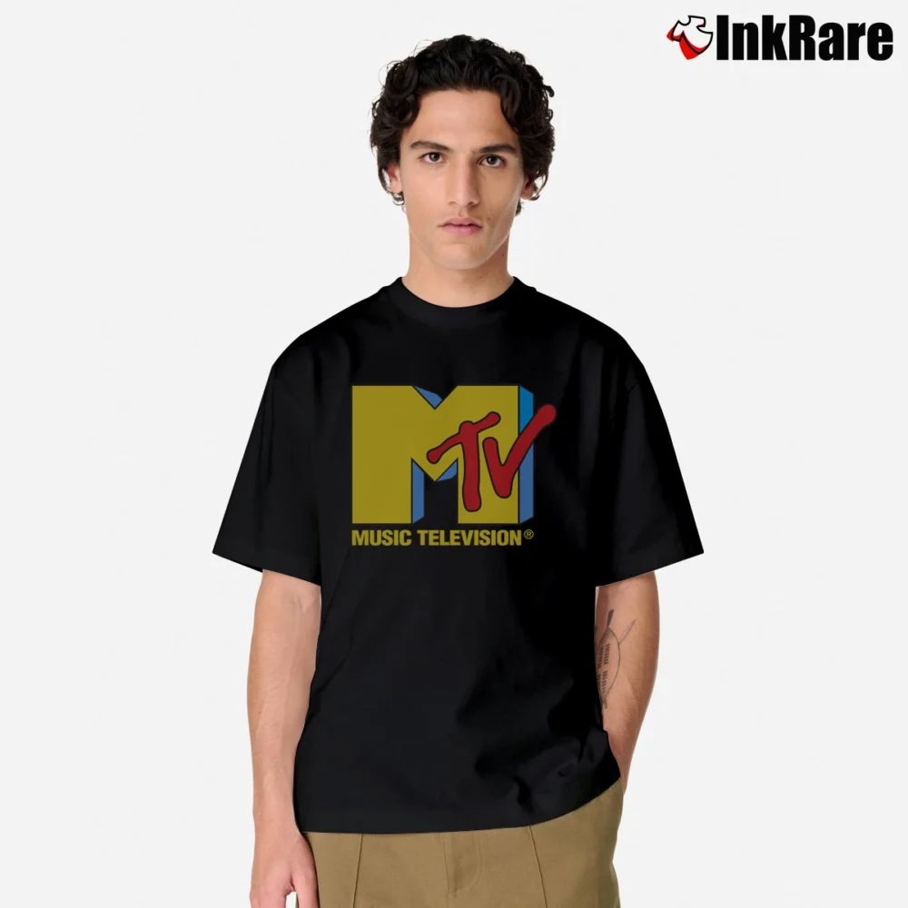 Men’s MTV 1985 Original Graphic 80s Classic T-Shirt in black | Soft, Breathable Everyday Wear