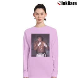 Women’s muhammad ali boxer legendary for Boxing Fans and GOAT Lovers Long-Sleeve Top in light pink | Sleek, Versatile, All-Season