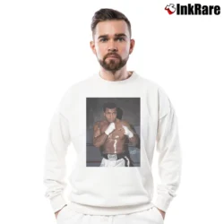 Men’s muhammad ali boxer legendary for Boxing Fans and GOAT Lovers Crewneck Sweatshirt in white | Cozy Fabric, Clean Style