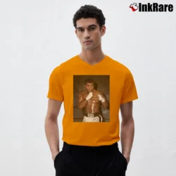 Men’s muhammad ali boxer legendary for Boxing Fans and GOAT Lovers V-Neck Tee in orange | Sharp, Breathable, Everyday Staple