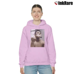 Women’s Muhammad Ali Funny Moment for Boxing Fans Cozy Hoodie in light pink | Warm, Structured, Stylish