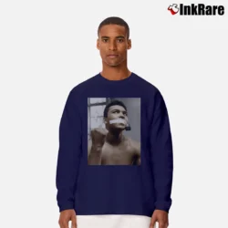 Men’s Muhammad Ali Funny Moment for Boxing Fans Long-Sleeve Shirt in navy | Sleek, Lightweight, Year-Round Wear