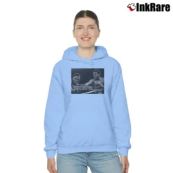 Women’s muhammad ali quote for Boxing Fans and Motivational Lovers Cozy Hoodie in light blue | Warm, Structured, Stylish