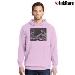 Men’s muhammad ali quote for Boxing Fans and Motivational Lovers Pullover Hoodie in light pink | Cozy, Durable, Modern Fit