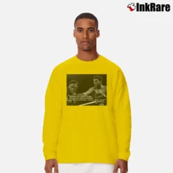 Men’s muhammad ali quote for Boxing Fans and Motivational Lovers Long-Sleeve Shirt in yellow | Sleek, Lightweight, Year-Round Wear