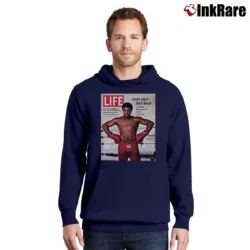Men’s muhammad ali sports magazine for Vintage Boxing Fans Pullover Hoodie in navy | Cozy, Durable, Modern Fit