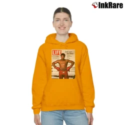 Women’s muhammad ali sports magazine for Vintage Boxing Fans Cozy Hoodie in orange | Warm, Structured, Stylish