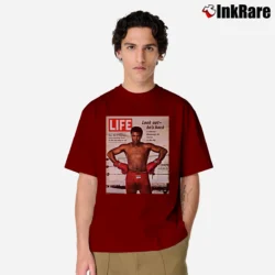 Men’s muhammad ali sports magazine for Vintage Boxing Fans Classic T-Shirt in maroon | Soft, Breathable Everyday Wear
