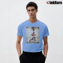 Men’s Muhammad Ali Underwater Poster V-Neck Tee in light blue | Sharp, Breathable, Everyday Staple