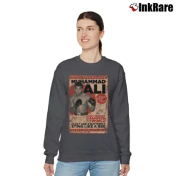 Women’s muhammad ali vintage for Retro Boxing and Sports Fans Relaxed Sweatshirt in charcoal | Soft, Laid-Back Vibe
