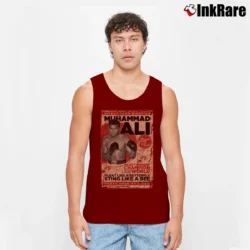 Men’s muhammad ali vintage for Retro Boxing and Sports Fans Tank Top in maroon | Breathable, Active-Friendly Design