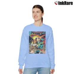 Women’s Muhammad Ali x Superman Retro 80s Tribute Relaxed Sweatshirt in light blue | Soft, Laid-Back Vibe