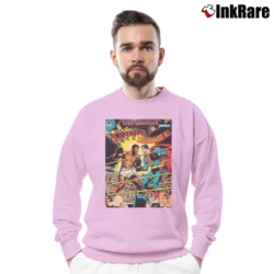 Men’s Muhammad Ali x Superman Retro 80s Tribute Crewneck Sweatshirt in light pink | Cozy Fabric, Clean Style