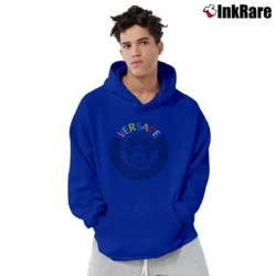 Men’s Multicolor Medusa Logo Versace Pullover Hoodie in royal blue | Cozy, Durable, Modern Fit