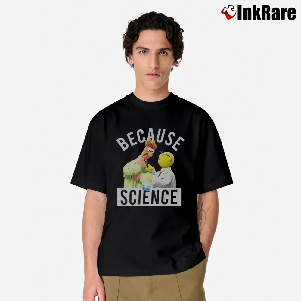 Men’s Muppets Beaker Bunsen Science Classic T-Shirt in black | Soft, Breathable Everyday Wear