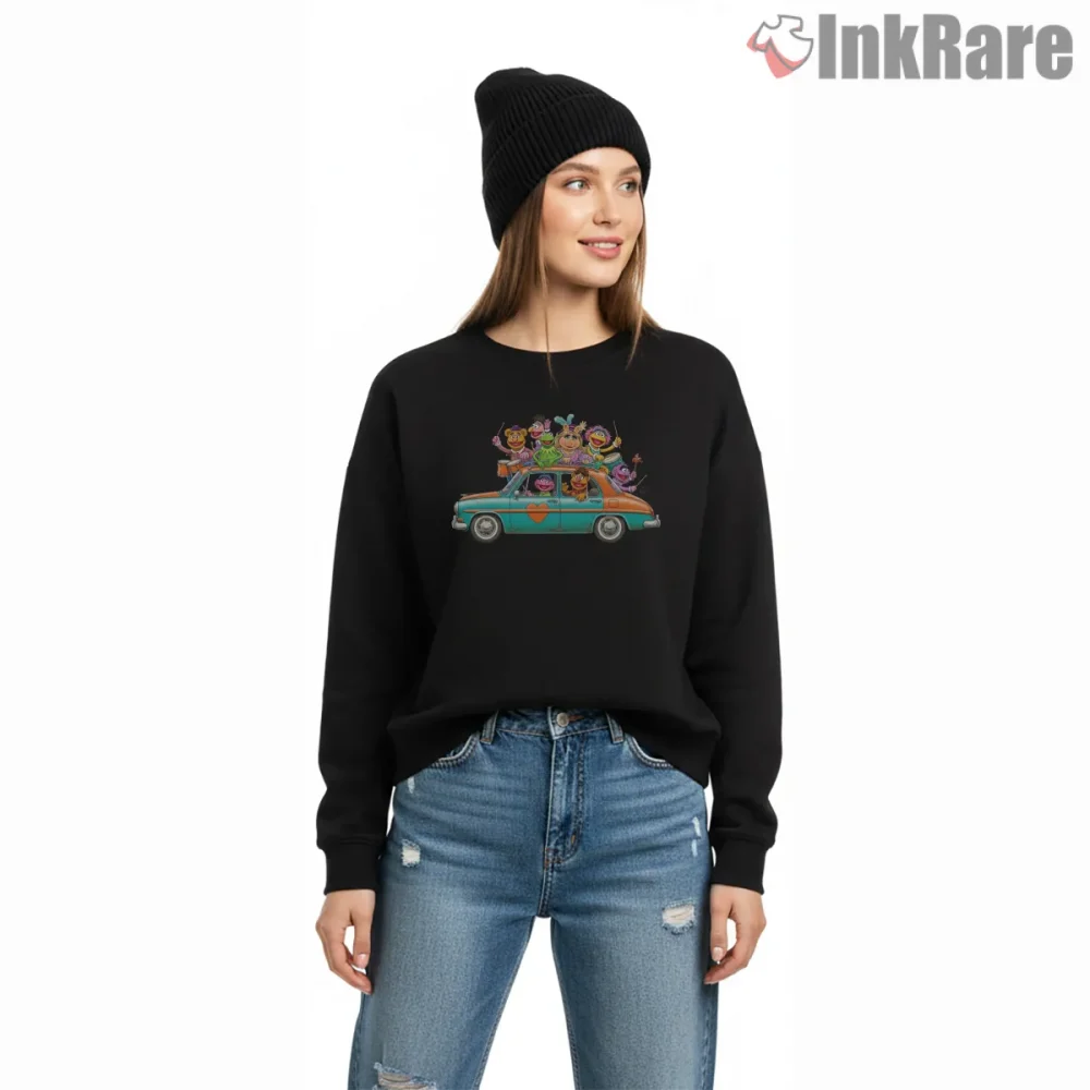Muppets Group Car Ride Cute Cartoon Adventure Shirt on graphic shirt for women graphic tee