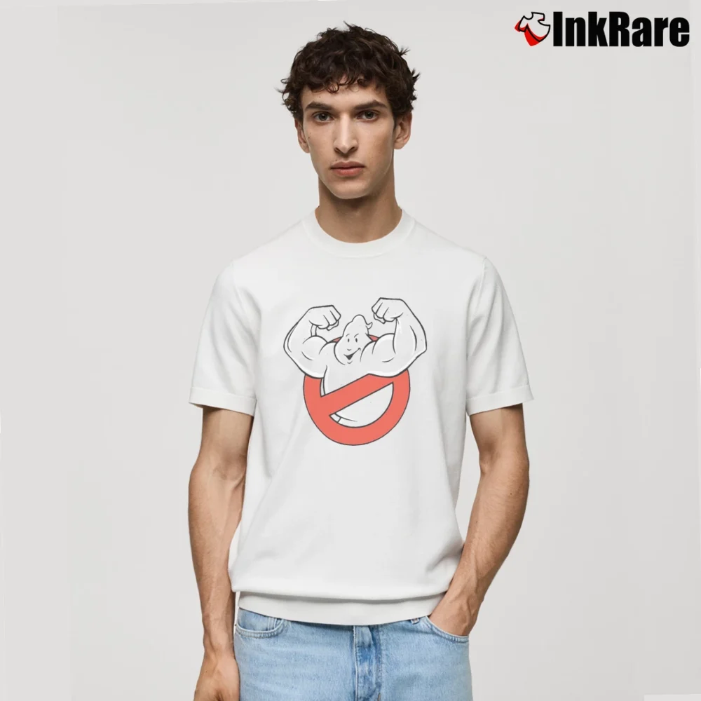 Men’s Muscled Ghostbusters ER Buff Classic T-Shirt in white | Soft, Breathable Everyday Wear