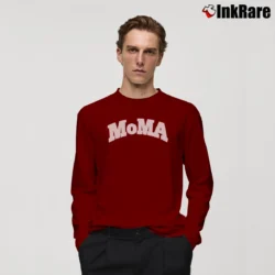Men’s Museum of Modern Art MoMA Long-Sleeve Shirt in maroon | Sleek, Lightweight, Year-Round Wear