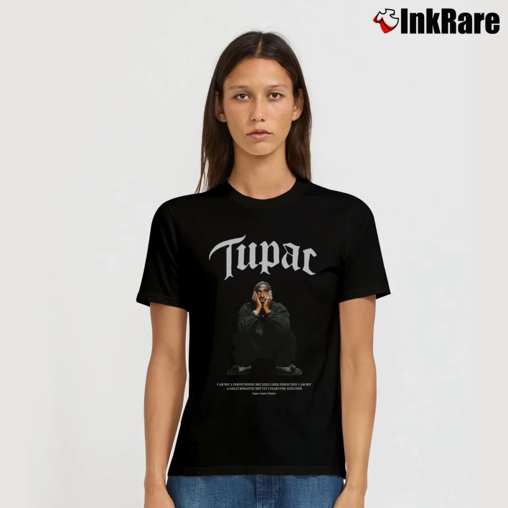 Women’s Must Have Tupac Shakur Vintage Signature T-Shirt in black | Soft, Flattering Fit