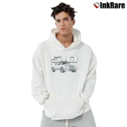 Men’s mustang gt 5.0 fox body classic for Muscle Car Enthusiasts Pullover Hoodie in white | Cozy, Durable, Modern Fit