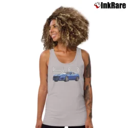 Women’s mustang gt 5.0l v8 for American Muscle Car Fans Tank Top in sport grey | Lightweight, Movement-Friendly