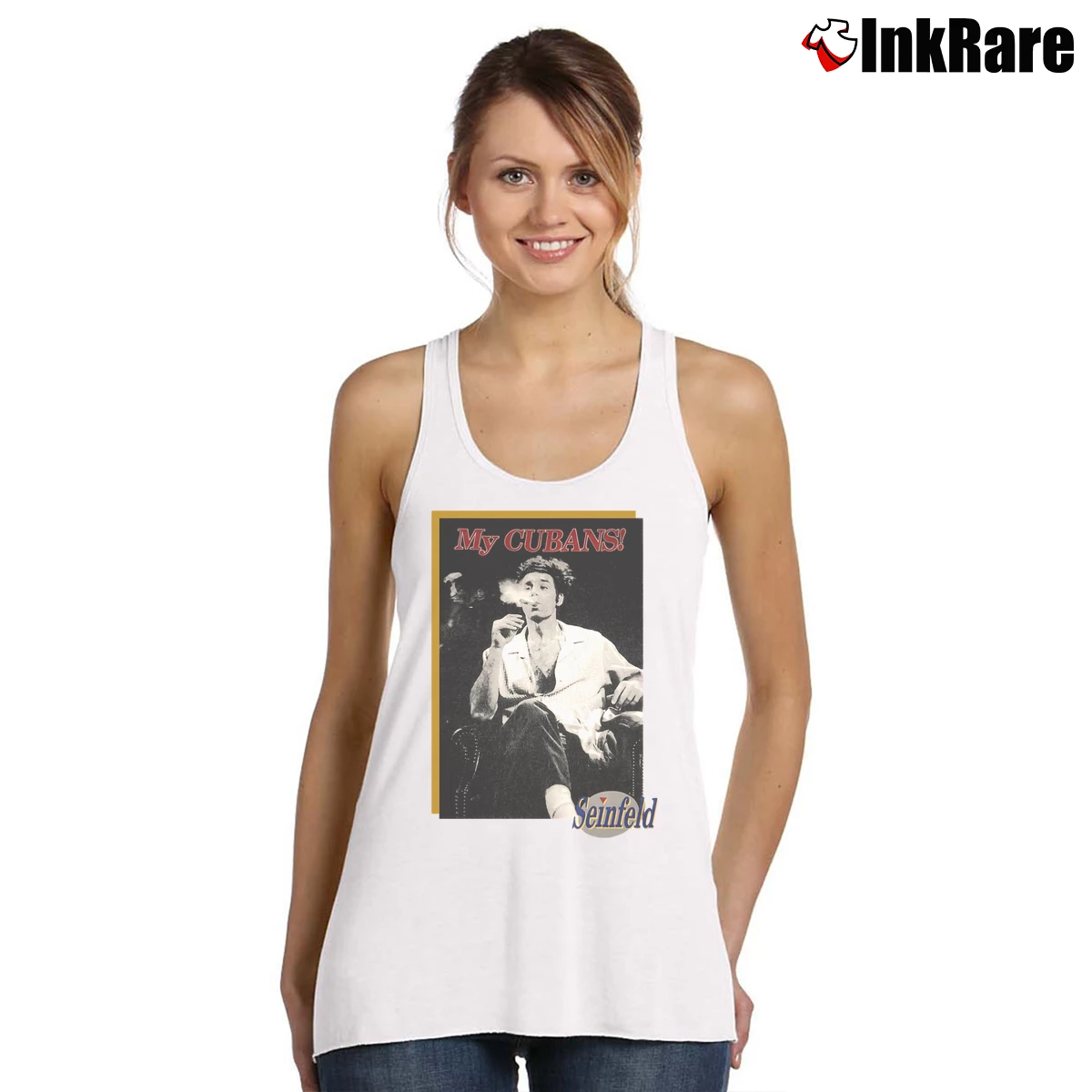 Women’s My Cubans Seinfeld Kramer Tank Top in white | Lightweight, Movement-Friendly