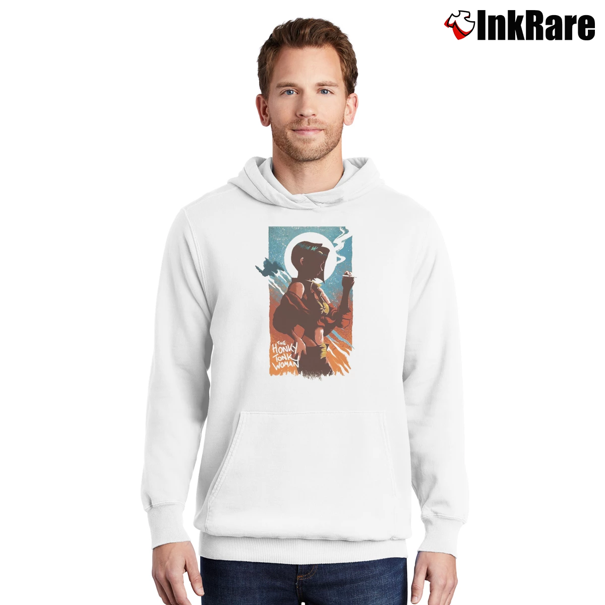 Men’s My Funny Valentine Cowboy Bebop Pullover Hoodie in white | Cozy, Durable, Modern Fit