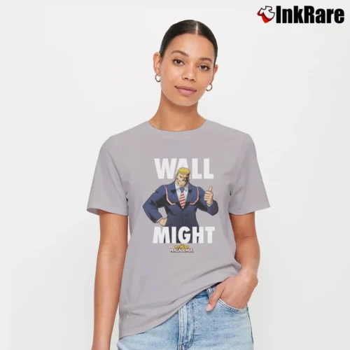 My Hero Magademia Wall Might Women’s Signature Tee in sport grey – Effortless Style Women’s My Hero Magademia Wall Might Signature T-Shirt in sport grey | Soft, Flattering Fit