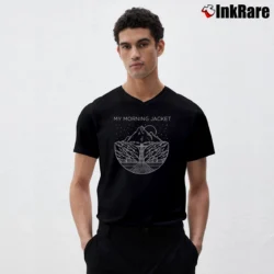 Men’s My Morning Jacket Gorge V-Neck Tee in black | Sharp, Breathable, Everyday Staple
