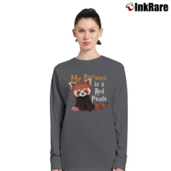 Women’s My Patronus Is Red Panda Magic Long-Sleeve Top in charcoal | Sleek, Versatile, All-Season