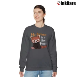 Women’s My Patronus Is Red Panda Magic Relaxed Sweatshirt in charcoal | Soft, Laid-Back Vibe