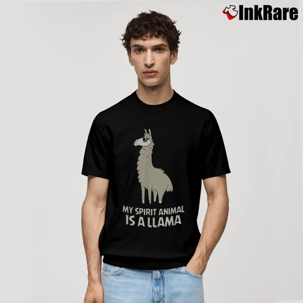 Men’s My Spirit Animal Is A Llama Classic T-Shirt in black | Soft, Breathable Everyday Wear