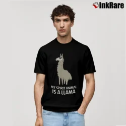 Men’s My Spirit Animal Is A Llama Classic T-Shirt in black | Soft, Breathable Everyday Wear