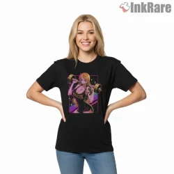 Nami Pirate Navigator Fitness Style Anime Shirt on black short sleeve shirt for women graphic tee