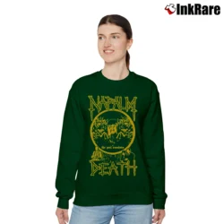 Women’s napalm death the peel sessions grindcore music Relaxed Sweatshirt in forest green | Soft, Laid-Back Vibe