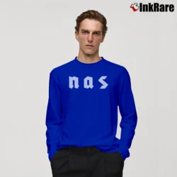 Men’s Nas Digital Album Symbols Fan Long-Sleeve Shirt in royal blue | Sleek, Lightweight, Year-Round Wear