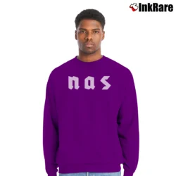 Men’s Nas Digital Album Symbols Fan Crewneck Sweatshirt in purple | Cozy Fabric, Clean Style
