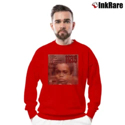 Men’s nas illmatic music album classic hip hop Crewneck Sweatshirt in red | Cozy Fabric, Clean Style