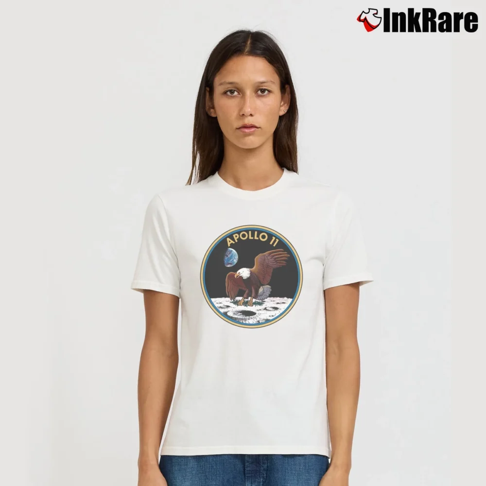 Women’s NASA Apollo 11 Eagle Landing T-Shirt in white | Soft, Flattering Fit